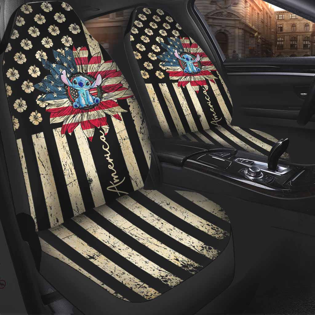 Happy The 4th Of July - Independence Day Ohana Seat Covers