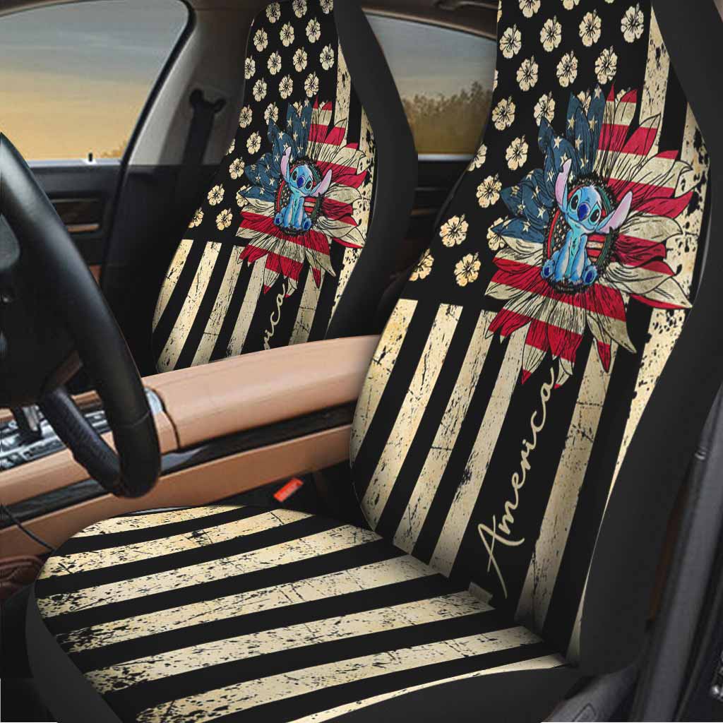 Happy The 4th Of July - Independence Day Ohana Seat Covers