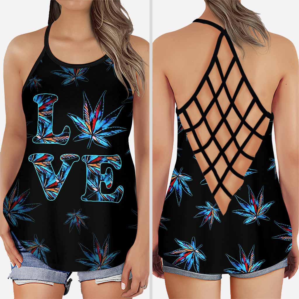 Love Weed - Cross Tank Top and Leggings