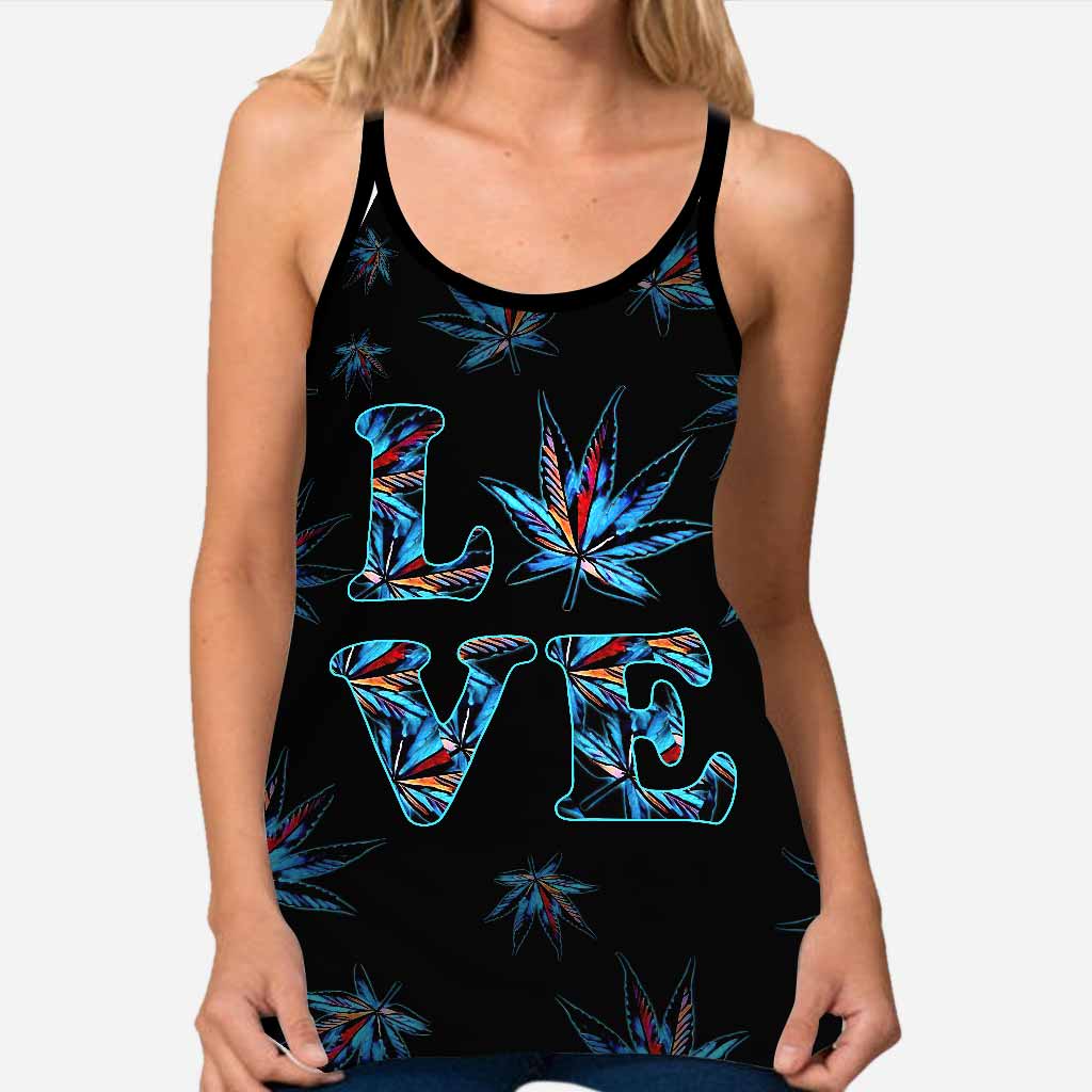 Love Weed - Cross Tank Top and Leggings