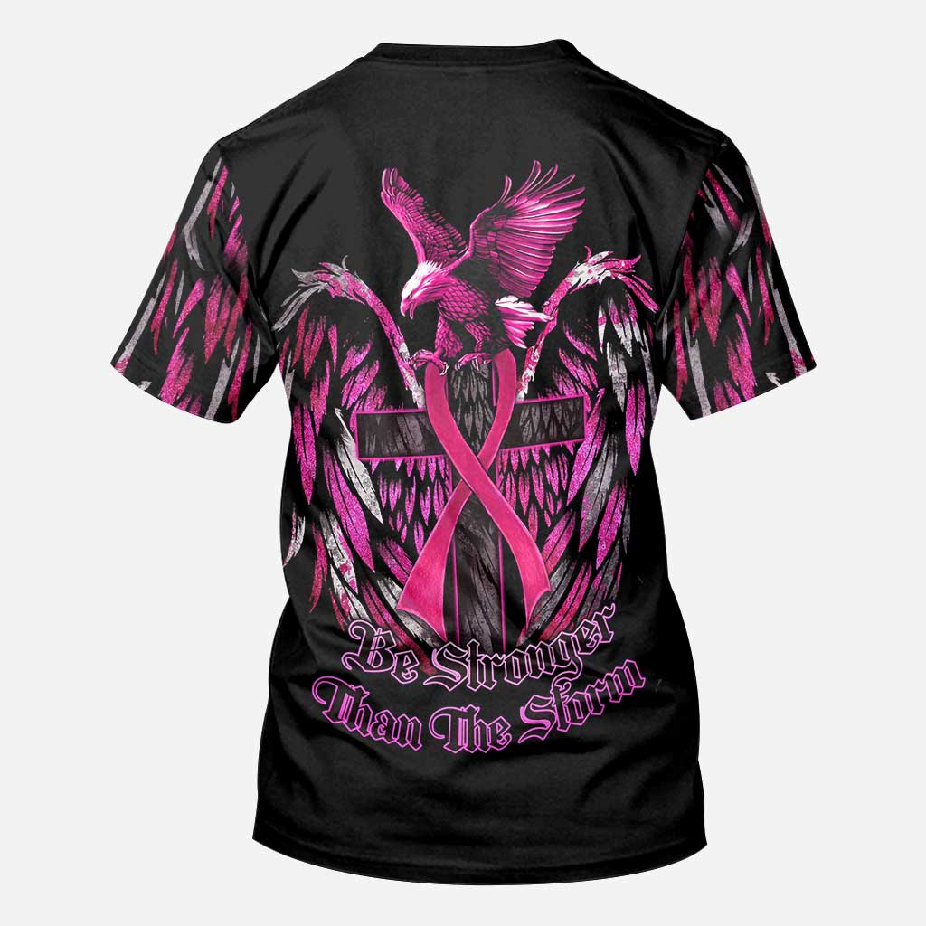Be Stronger Eagle Breast Cancer - Breast Cancer Awareness All Over T-shirt and Hoodie 0822