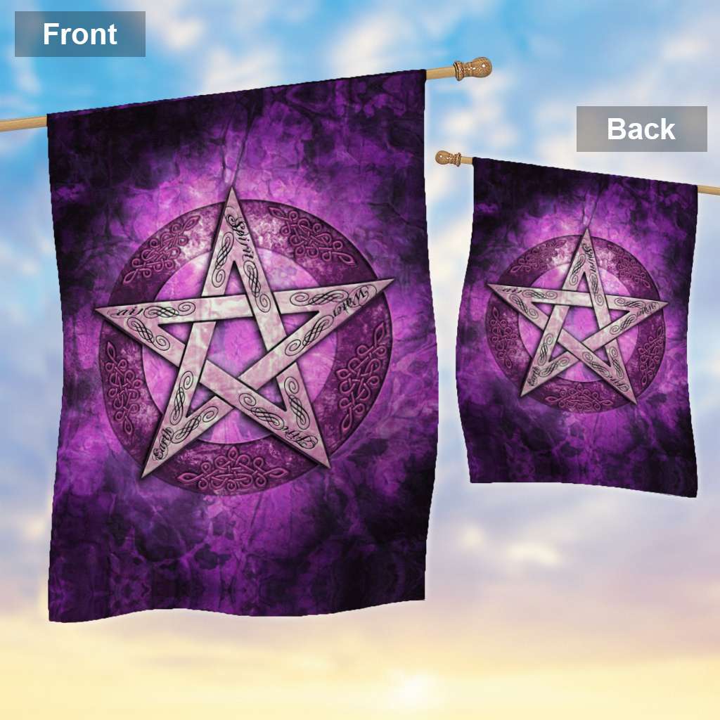 As Above So Below Pentagram Wicca - Witch House Flag 0822