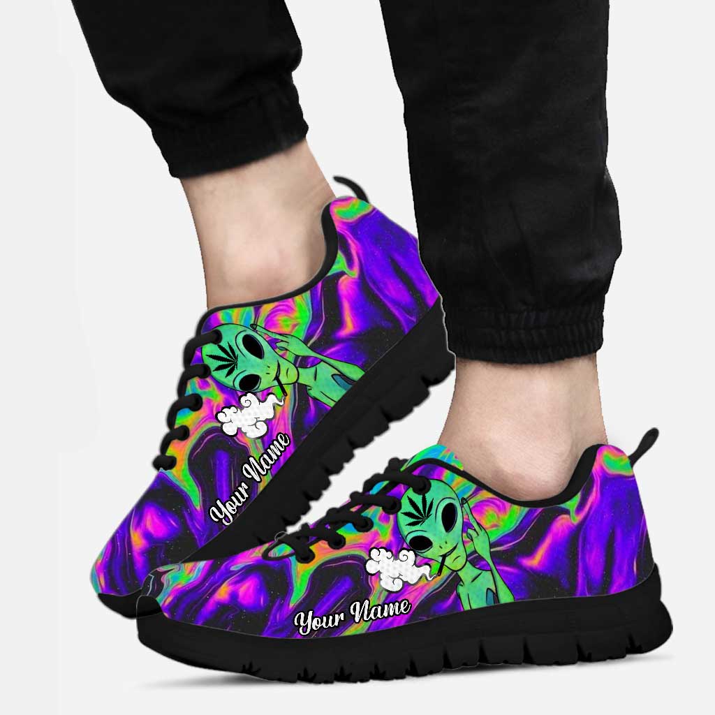 Get High Alien - Personalized Weed Sneakers