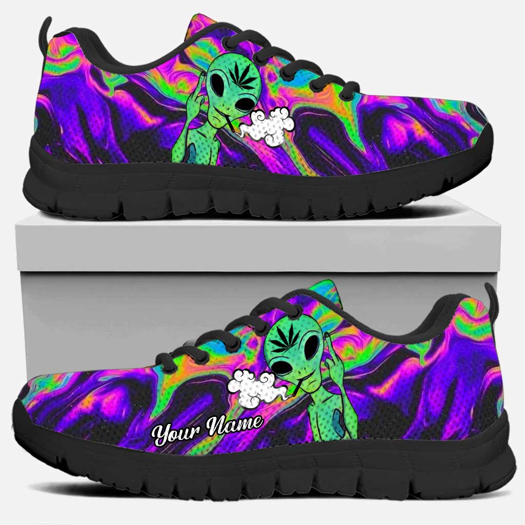 Get High Alien - Personalized Weed Sneakers
