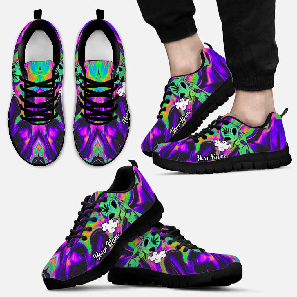 Get High Alien - Personalized Weed Sneakers