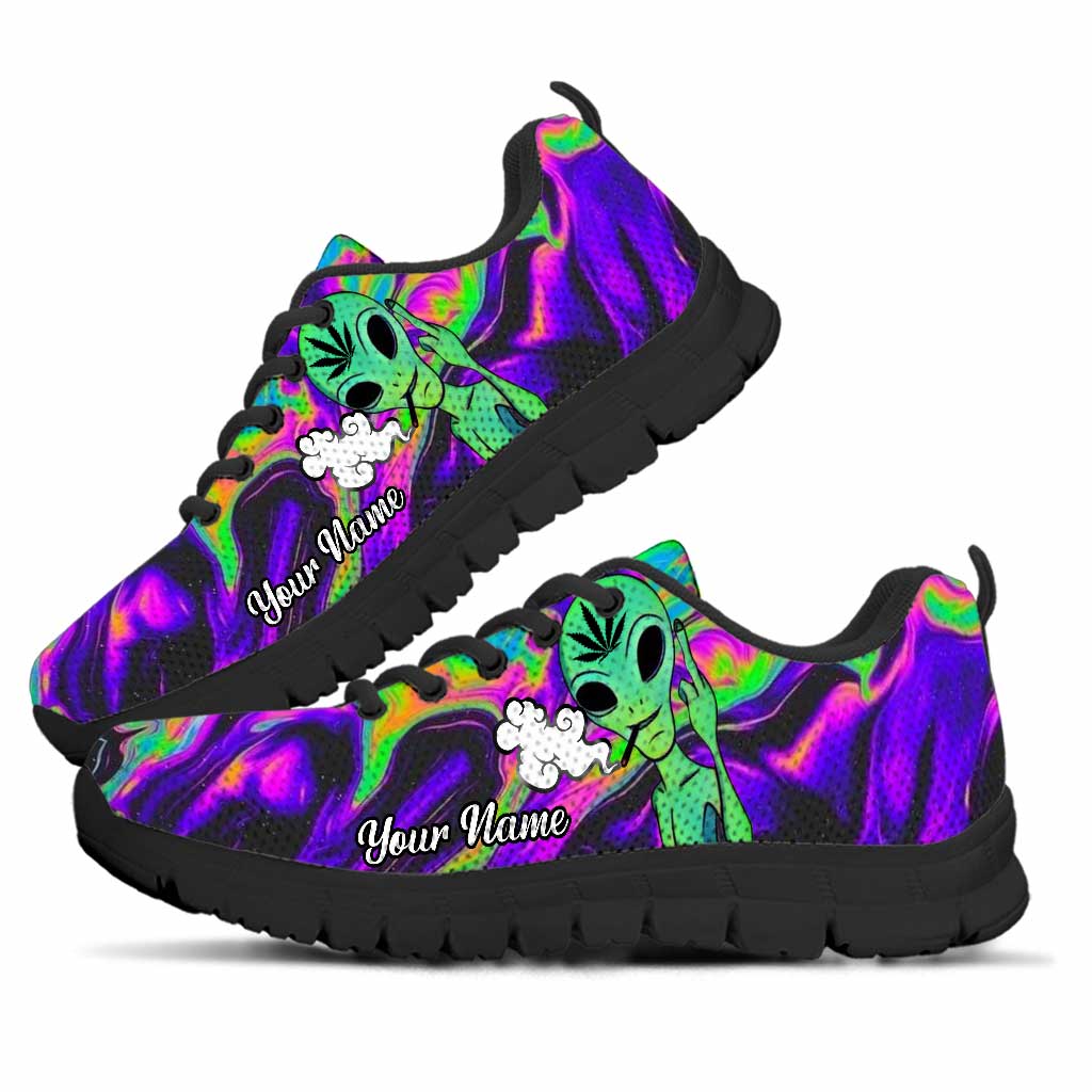 Get High Alien - Personalized Weed Sneakers
