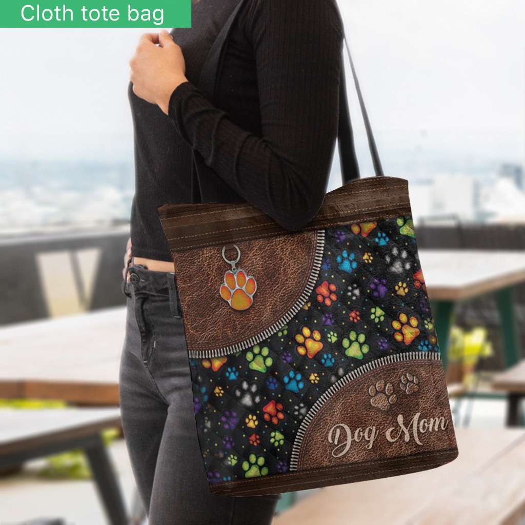 Dog Paw Color Pattern - Dog Tote Bag 0921