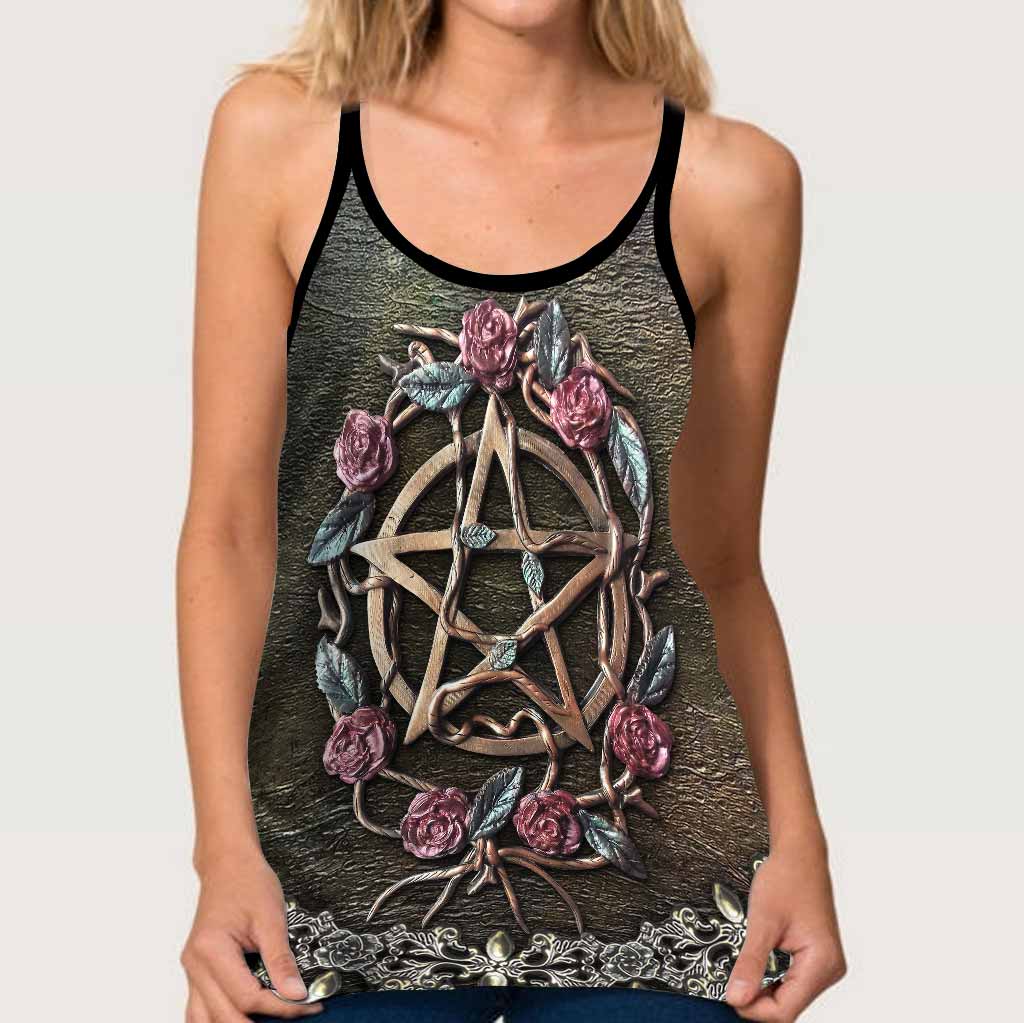 Mystical Witch 3D Pattern Print Cross Tank Top