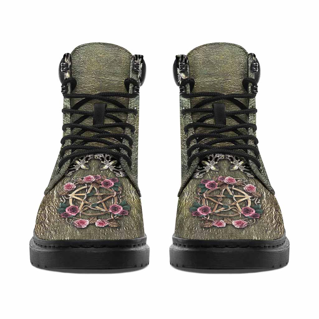 Mystical Witch - Personalized Halloween All Season Boots With 3d Pattern Print