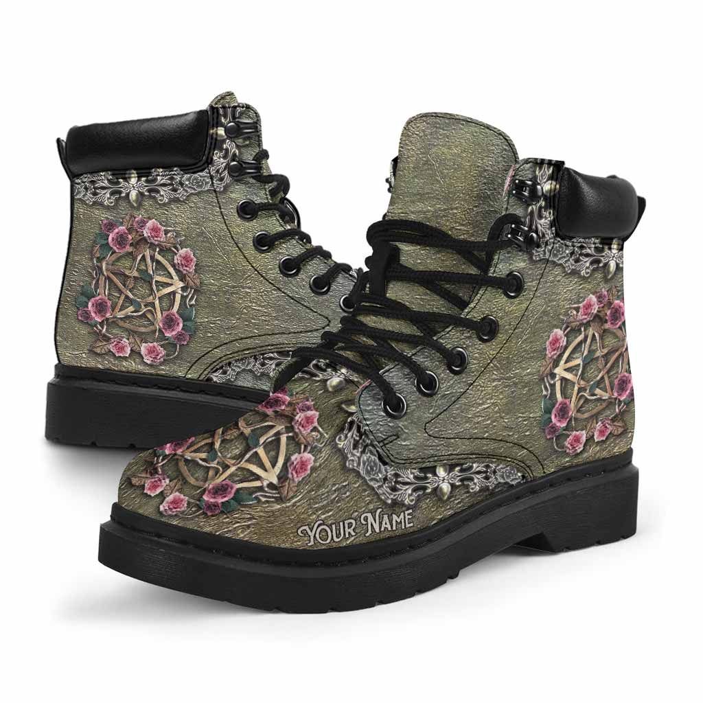 Mystical Witch - Personalized Halloween All Season Boots With 3d Pattern Print