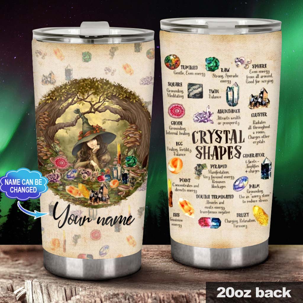 Crystal Shapes Witch Personalized Tumbler