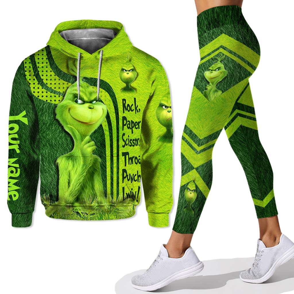 Rock Paper Scissors Throat Punch I Win - Personalized Hoodie and Leggings