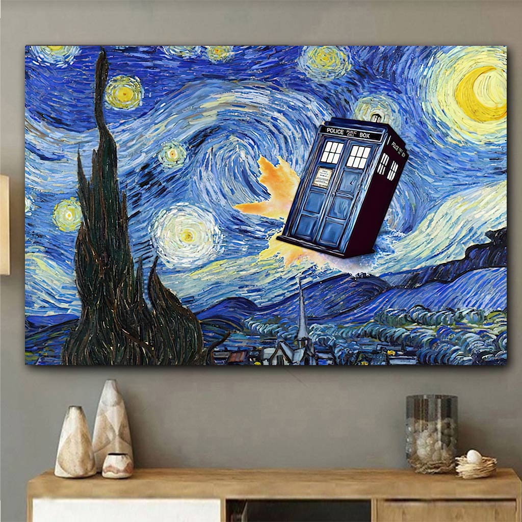 Police Box Starry Night - Canvas And Poster 1122