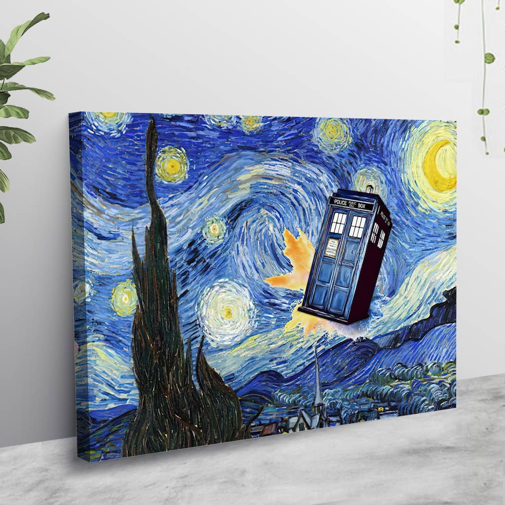 Police Box Starry Night - Canvas And Poster 1122
