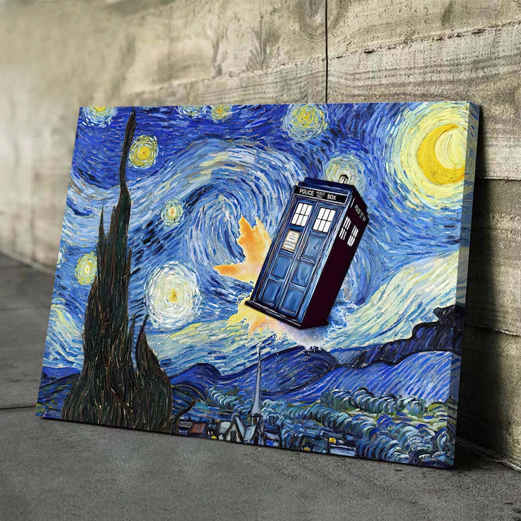 Police Box Starry Night - Canvas And Poster 1122