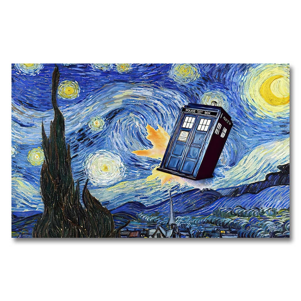 Police Box Starry Night - Canvas And Poster 1122