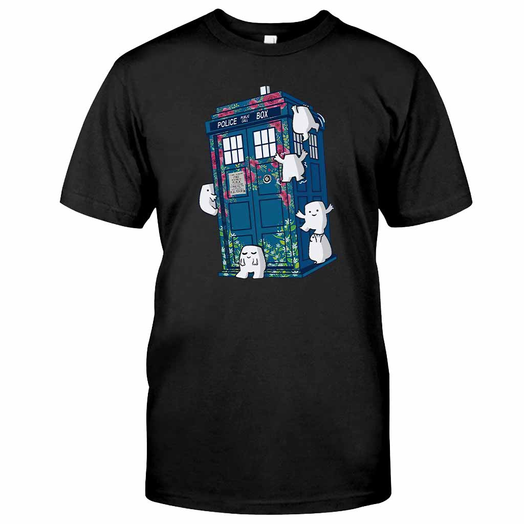 Floral Police Box - T-shirt and Hoodie 1122