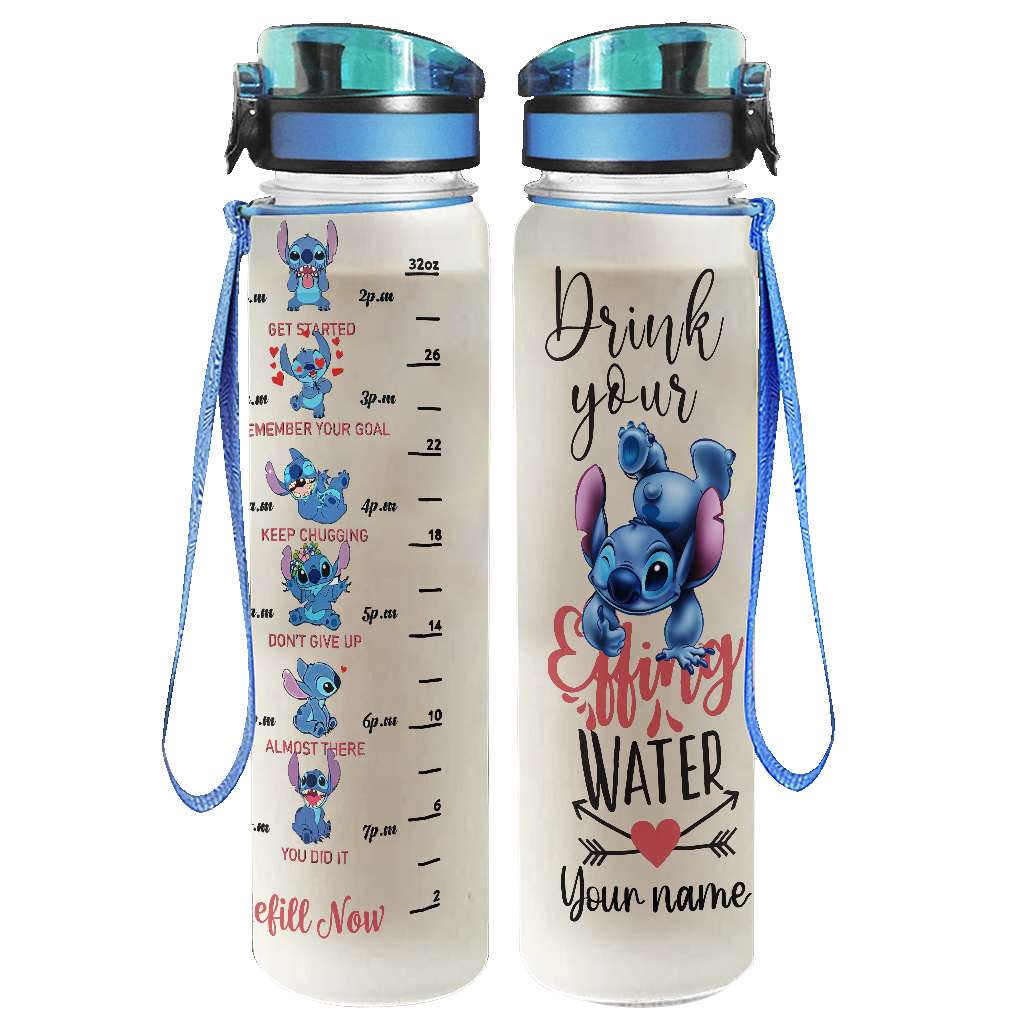 Drink Your Water - Personalized Ohana Water Tracker Bottle 1122
