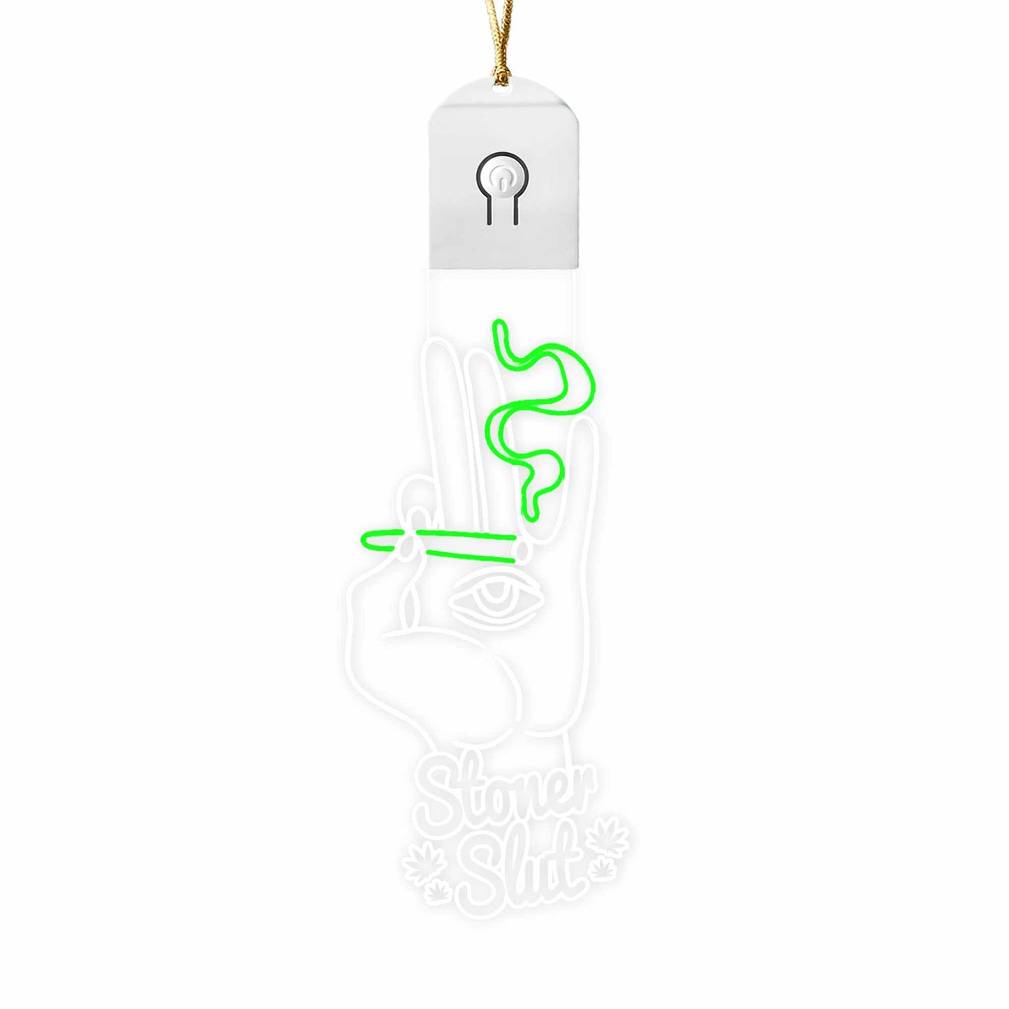 Get High Hot Pink - Christmas Weed Shaped Led Acrylic Ornament