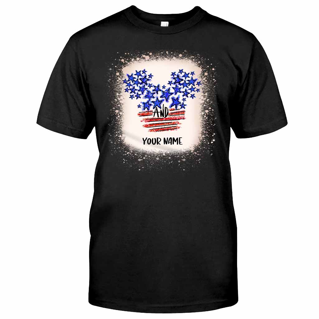 Stars And Stripes Mouse Ears - Personalized Independence Day T-shirt and Hoodie