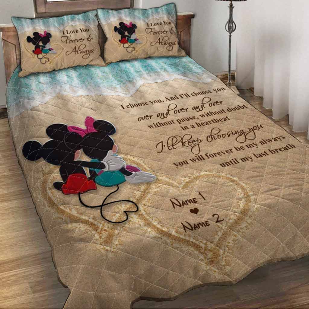 You And Me - Personalized Mouse Quilt Set