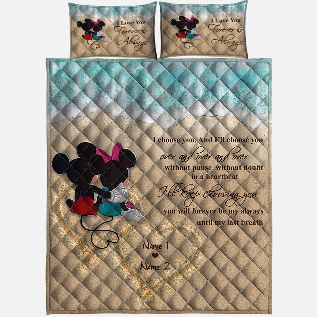 You And Me - Personalized Mouse Quilt Set