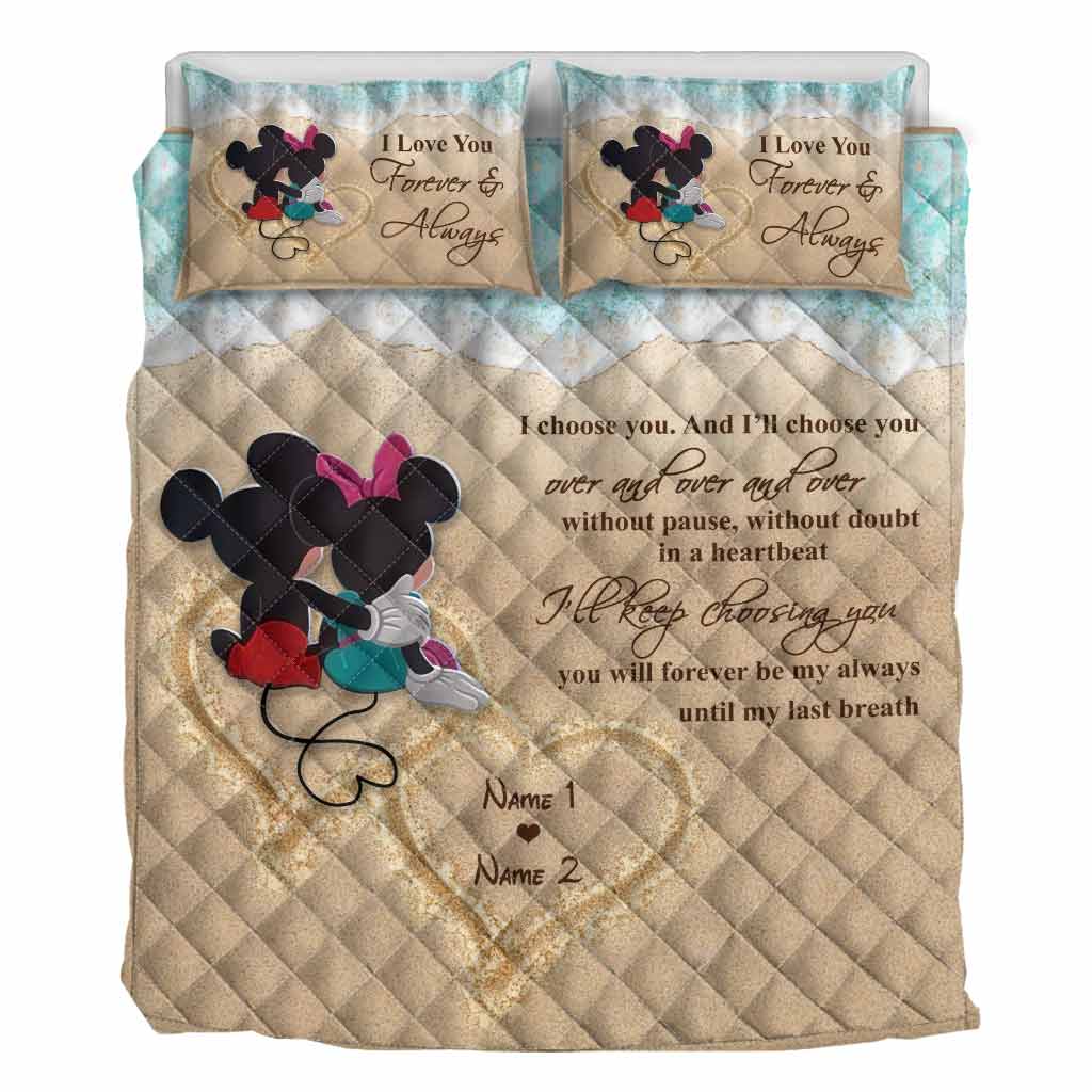 You And Me - Personalized Mouse Quilt Set