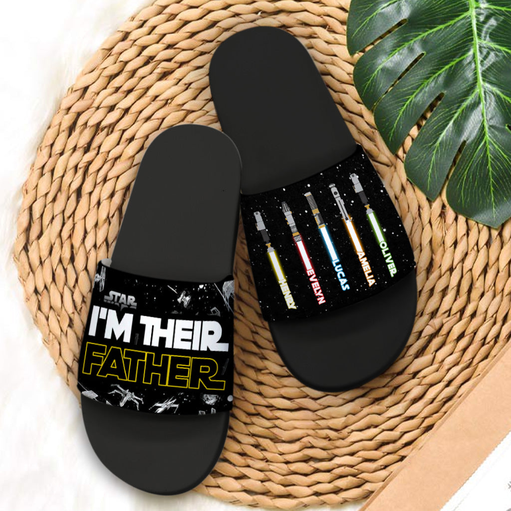 I'm Their Father - Personalized The Force Slide Sandals
