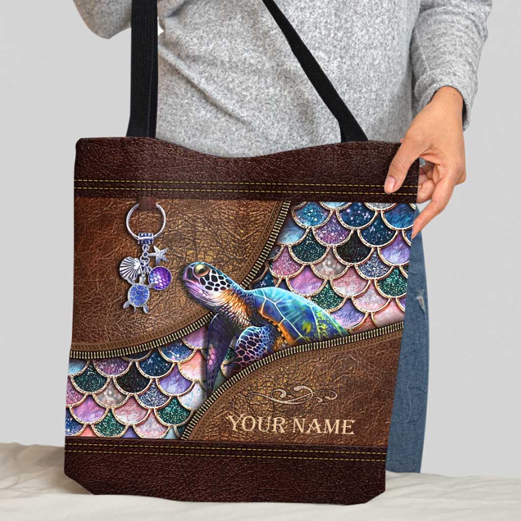 Salty Lil' Beach - Turtle Personalized Tote Bag