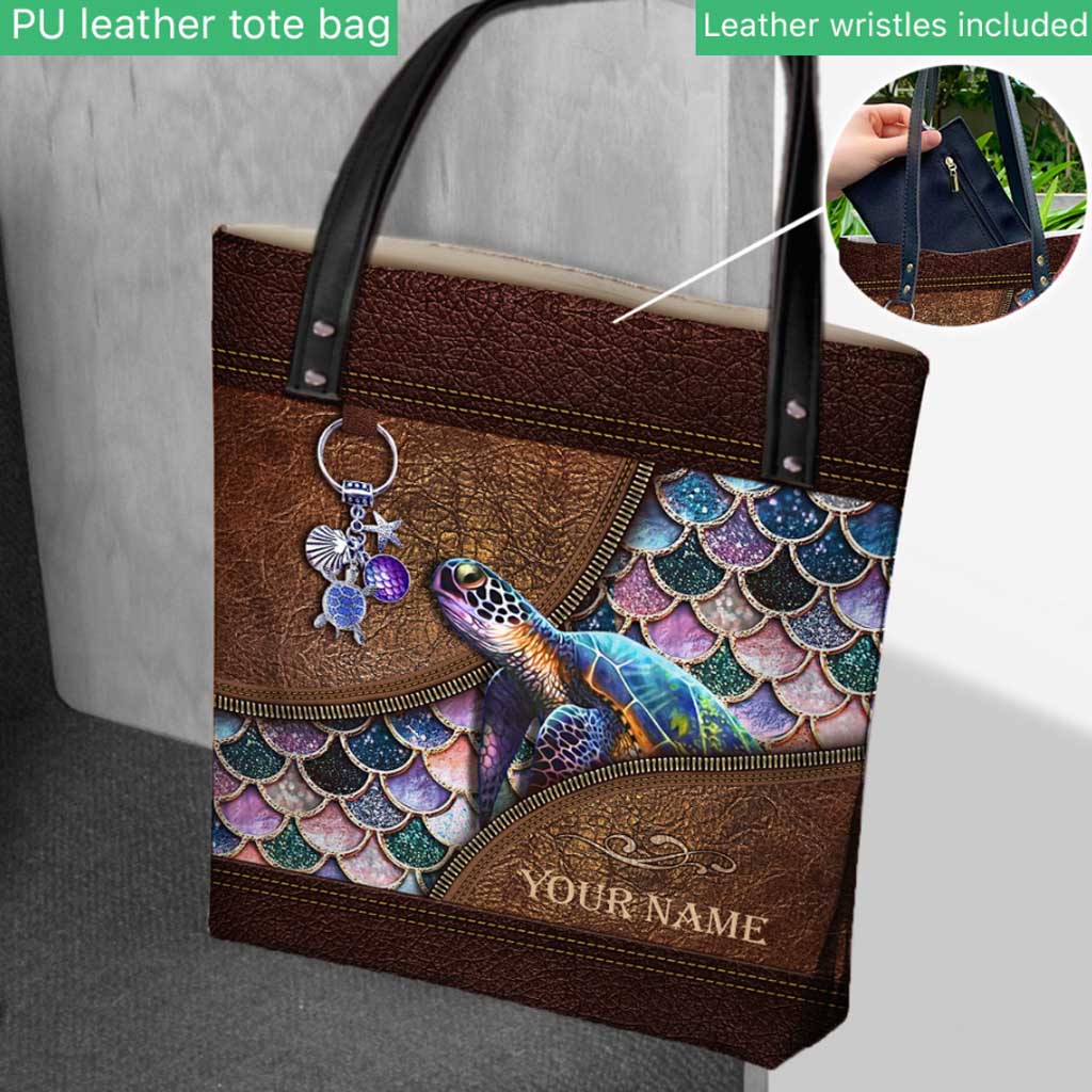 Salty Lil' Beach - Turtle Personalized Tote Bag