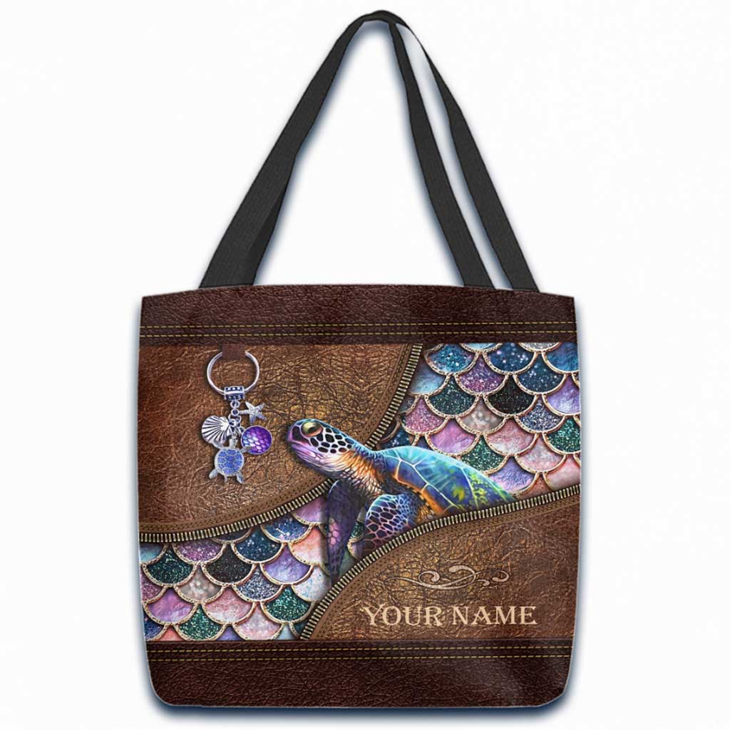 Salty Lil' Beach - Turtle Personalized Tote Bag