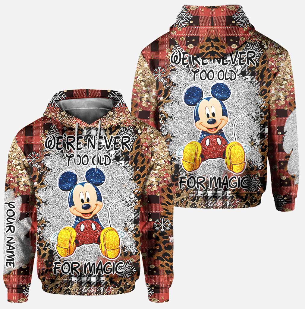 We're Never Too Old - Personalized Christmas Mouse Hoodie and Leggings