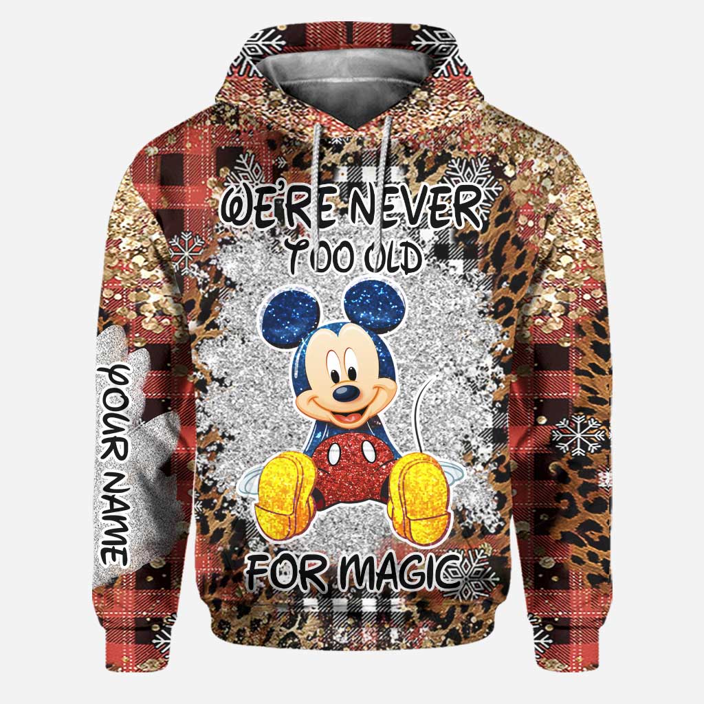 We're Never Too Old - Personalized Christmas Mouse Hoodie and Leggings