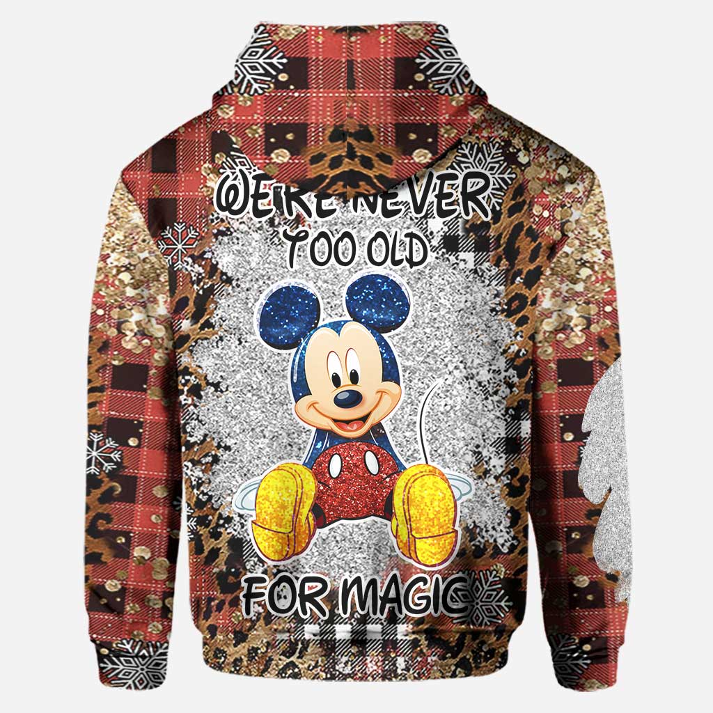 We're Never Too Old - Personalized Christmas Mouse Hoodie and Leggings