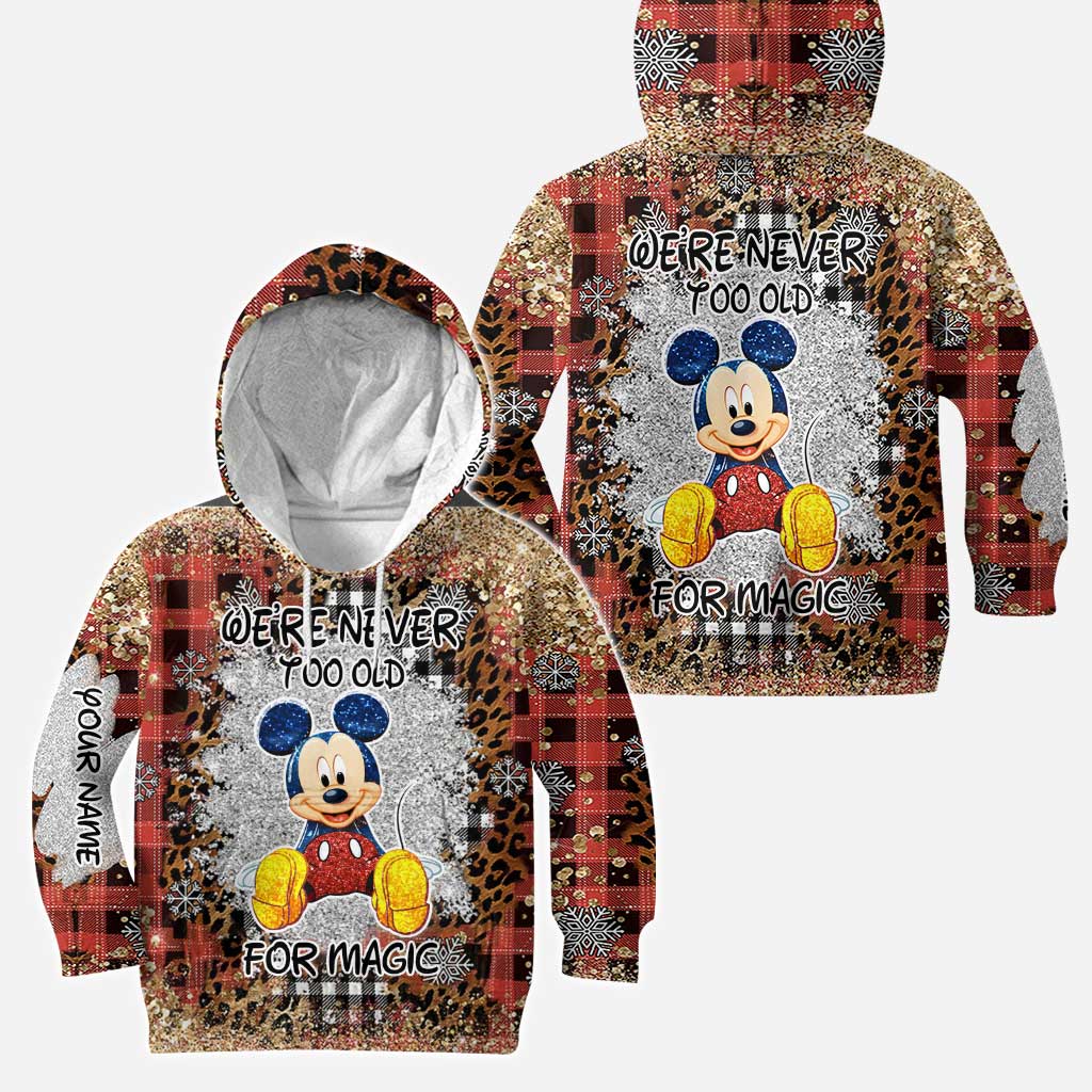We're Never Too Old - Personalized Christmas Mouse Hoodie and Leggings