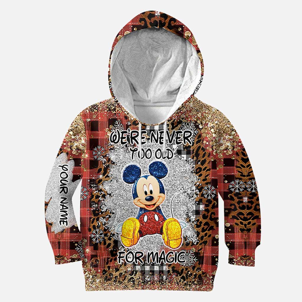 We're Never Too Old - Personalized Christmas Mouse Hoodie and Leggings