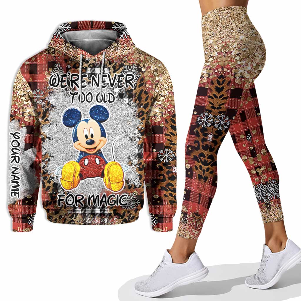 We're Never Too Old - Personalized Christmas Mouse Hoodie and Leggings