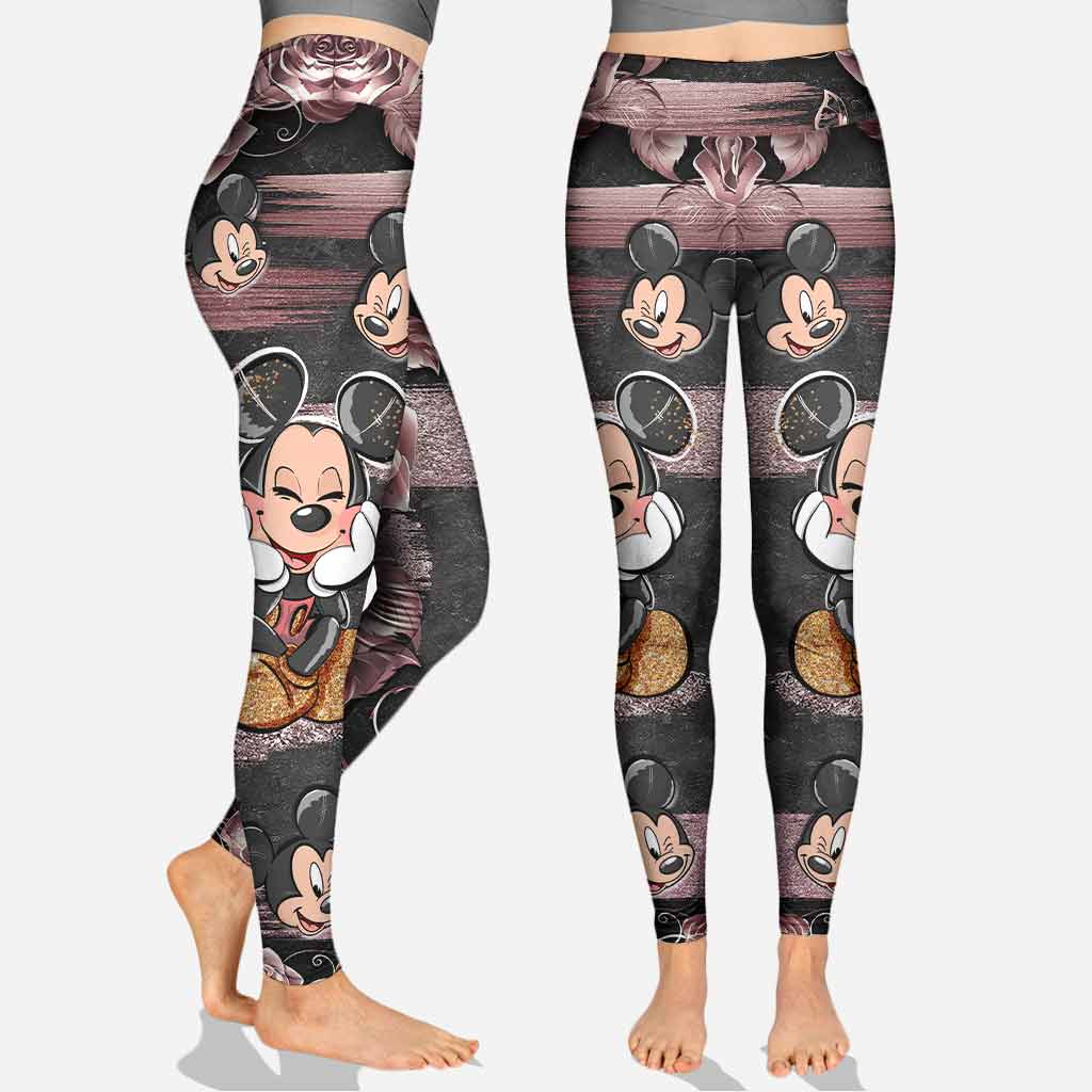 Little Pink Mouse Ears - Personalized Hollow Tank Top and Leggings