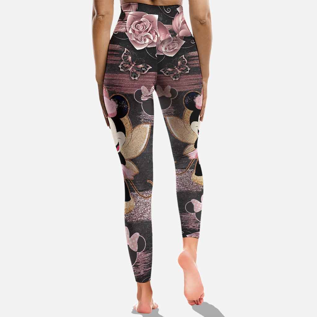 Little Pink Mouse Ears - Personalized Mouse Cross Tank Top and Leggings
