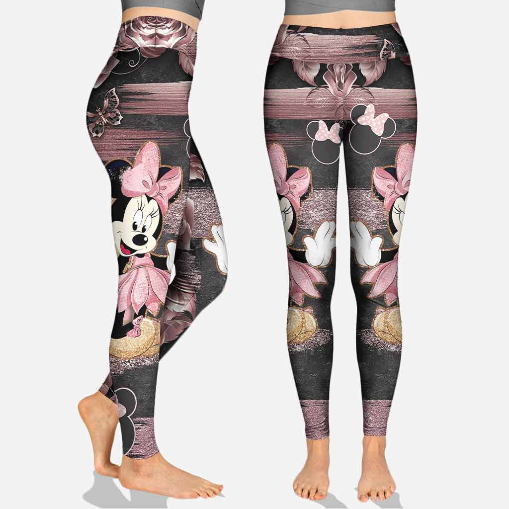 Little Pink Mouse Ears - Personalized Hollow Tank Top and Leggings