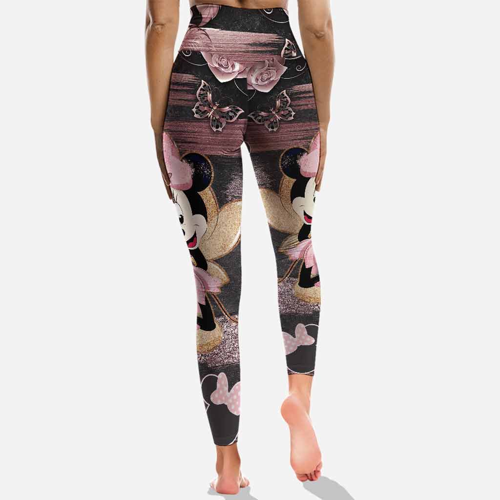 Little Pink Mouse Ears - Personalized Hollow Tank Top and Leggings