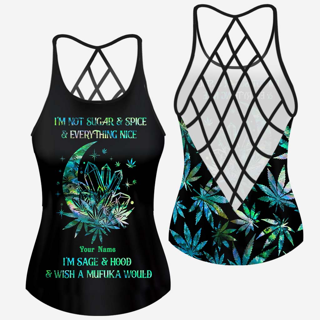 I'm Not Sugar And Spice - Personalized Weed Cross Tank Top and Women Shorts