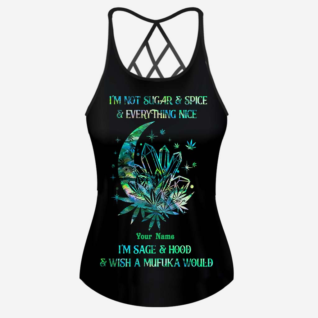 I'm Not Sugar And Spice - Personalized Weed Cross Tank Top and Women Shorts