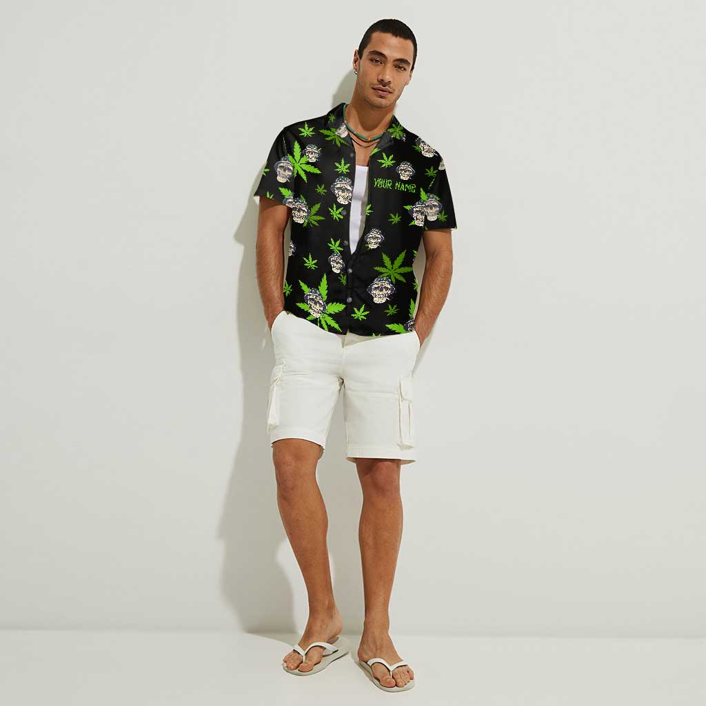 Skull Get High - Personalized Weed Hawaiian Shirt