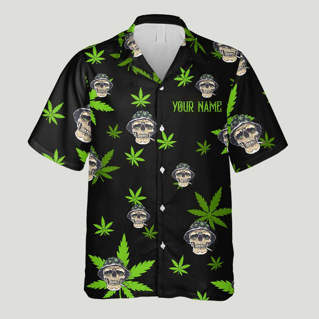 Skull Get High - Personalized Weed Hawaiian Shirt