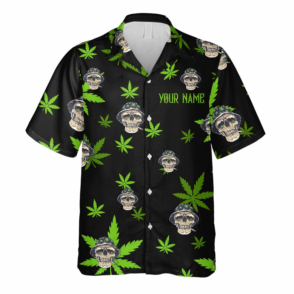 Skull Get High - Personalized Weed Hawaiian Shirt