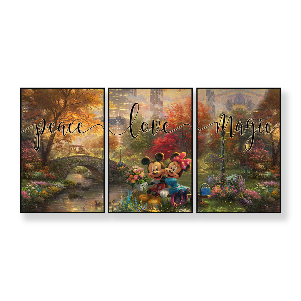 Peace Love Magic - Fall Mouse Poster & Canvas Set