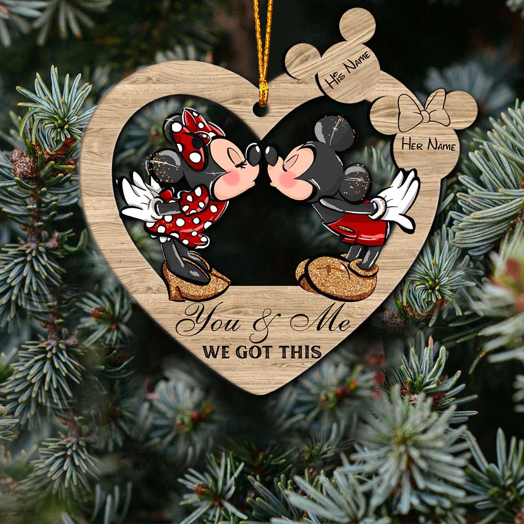 You & Me - Personalized Christmas Mouse Ornament (Printed On Both Sides)