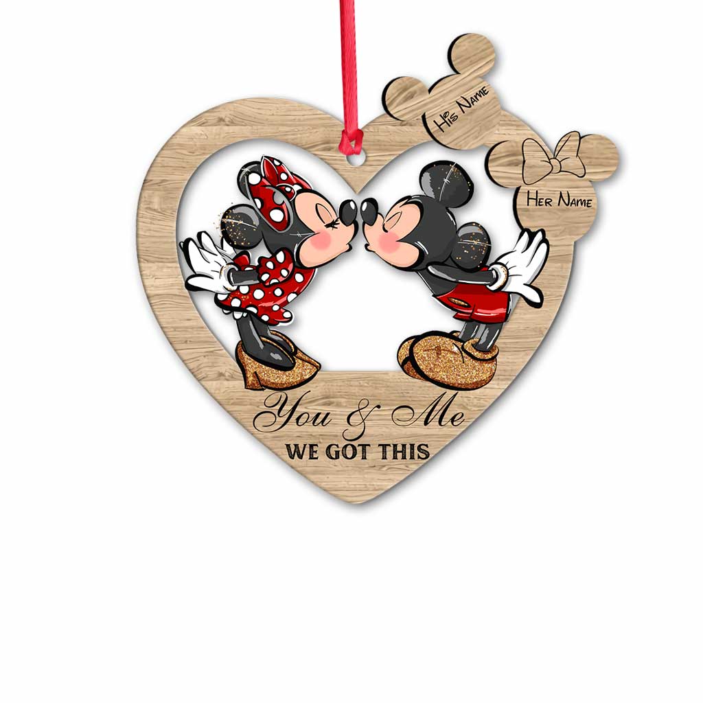 You & Me - Personalized Christmas Mouse Ornament (Printed On Both Sides)