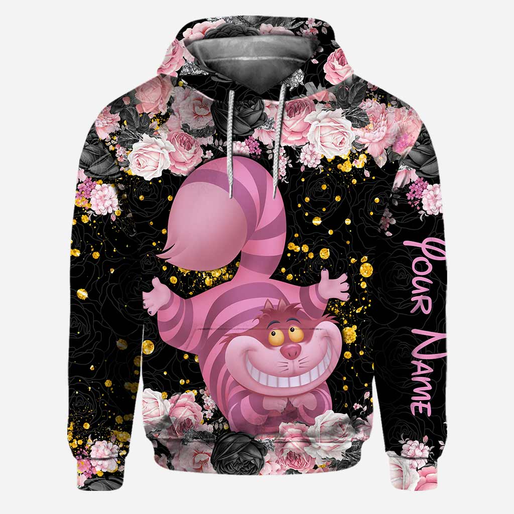 Black Pink Cat - Personalized Mouse Hoodie and Leggings